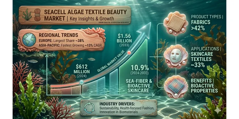 SeaCell Algae Textile Beauty Market to Surpass $1.5B by 2033: Strong 10%+  CAGR, Global Expansion, and Regional Leaders 